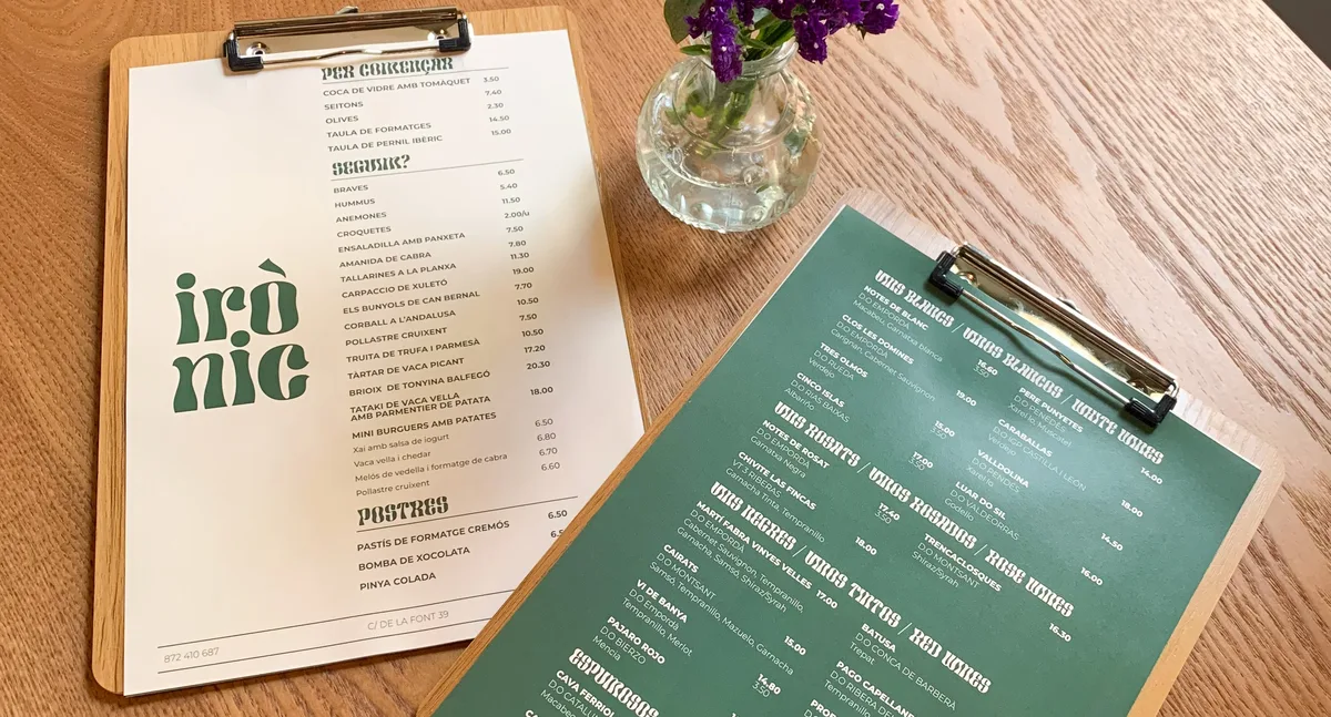 Irònic brand identity by Xevi Machado — restaurant, Palafrugell, Catalonia (04)